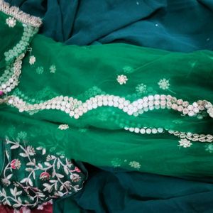 Georgette lehenga with blouse dupatta and jacket