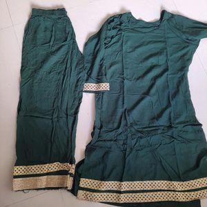 Green Kurta Set / Co Ord