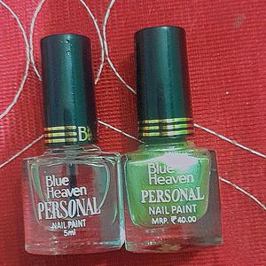 Blue Heaven Nail Polish "Top Coat" And "Shade 502"