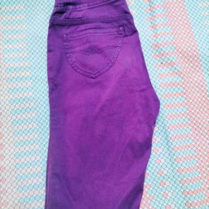 Purple 💜 Jeggings। Price Drop To Rs,199