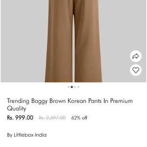 2×Korean Baggy Pants Combo New With Tag.