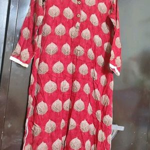 Red Printed Kurti For Girl Or Woman 38 Bust