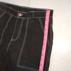 Women Black Cargo Jeans