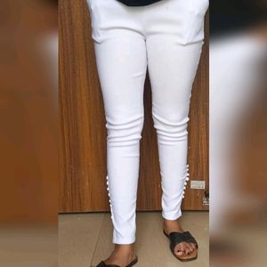 White Colour Pants For Women