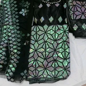 Black Dress Full Set Dupatta Pant Top Only Cash