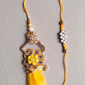 Jaipuri Design Rakhi For Bhaiya And Bhabhi