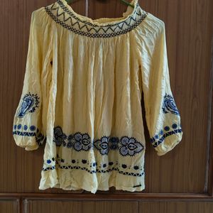 Yellow tunic top