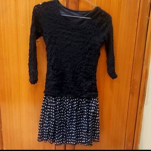 short black dress with full sleeves. imported good material.