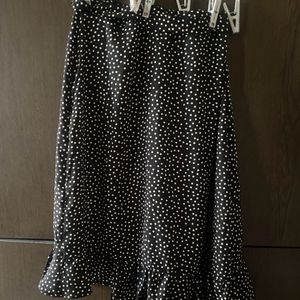 Polka Dot Wrap Skirt