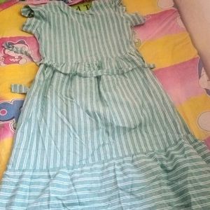 Green Striped Dress