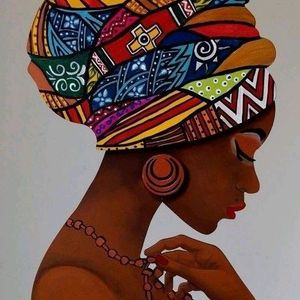 African Acrylic Artwork Painting