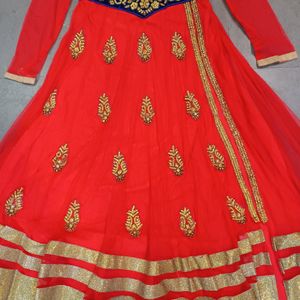 Ethnic Red Gown