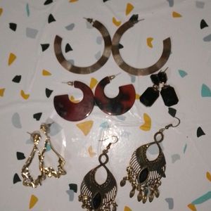 5 Pair Of Earrings Trendy Earring