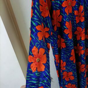 Velvet Flower Printed Kurta