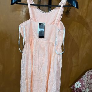 Peach Unused Midi Dress