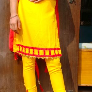 Trouser Kurti With Dupatta 💛