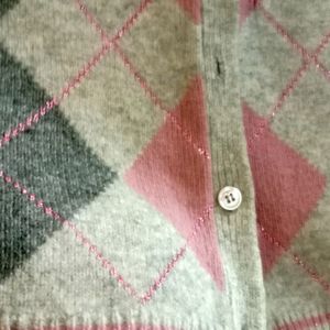 Korean Plaid Button Cardigan