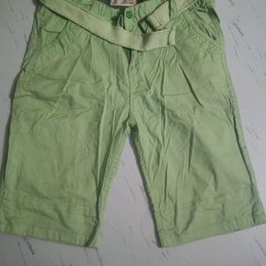 Fluorescent Green Shorts For Men, Waist