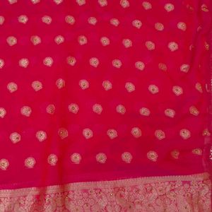 Hot Pink Saree