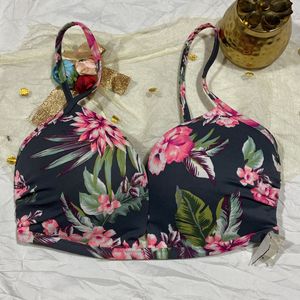 Floral Printed Bikini Bra