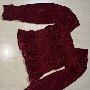 velvet Cute Crop Top