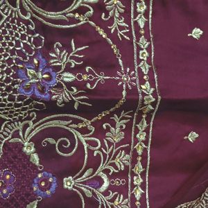 Maroon Kurta With Lehanga On The Bottom