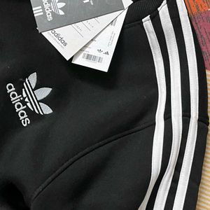 ADIDAS ORIGINALS 3 STRIPES BLACK SWEATSHIRT