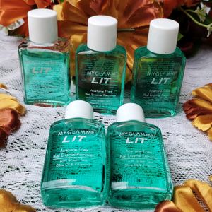 COMBO OF 5 MYGLAMM LIT - Nail Enamel Remover 150ML