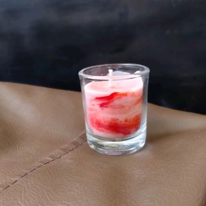 Scented Glass Candles With Marble Design