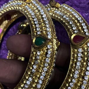 Golden Elegance: Kada Bracelet Set