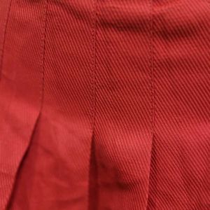 Red Twill Tennis Skirt