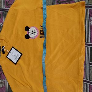 Yellow Crop Mickey Tshirt