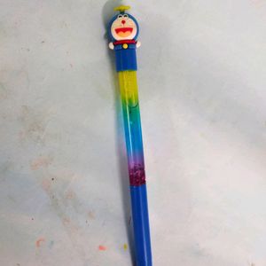 Doraemon Ball Pen With Glitter Water