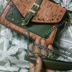 Olive Green Classy Sling Bag