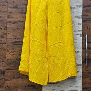 Yellow Hot Tube Suit With Palazzo And Dupatta