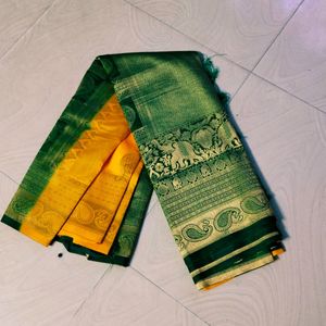 Dussehra Traditional Elephant Design Banarasi Silk