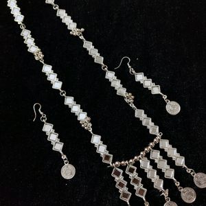 LONG MIRROR NECKLACE SET