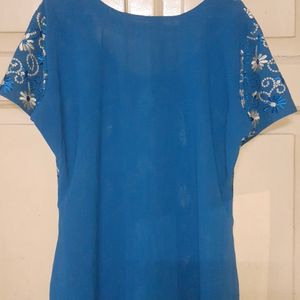 Beautiful Long Georget Kurti Size M