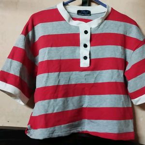 Women's Striped Crop T-shirt