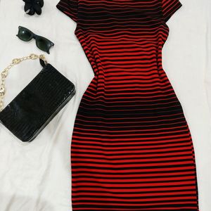 Red & Black Bodycon Dress ♥️🖤