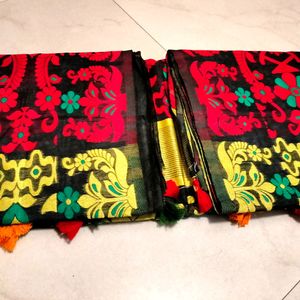 Brand New Meenakari Taant(Cotton) Jamdaani Saree