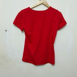 Trendy New Coral Red Top For Women