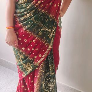 Heavy Embroidery Saree