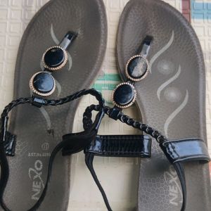 Black Good Condition Sandals