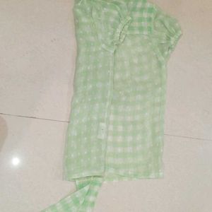 Green Picnic Shirt For Kids