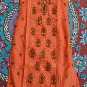 Coral Colour kurta (New without tag)