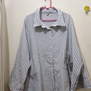 Striped Oversized Shirt Bust Till 62