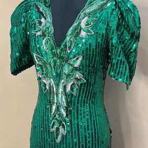 Green Embellished Dress