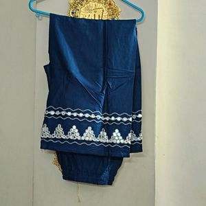 Karachi Dress Embroidery Work Kurta With Plazo