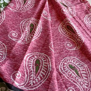 Pink Nd Green Soft Silk Saree